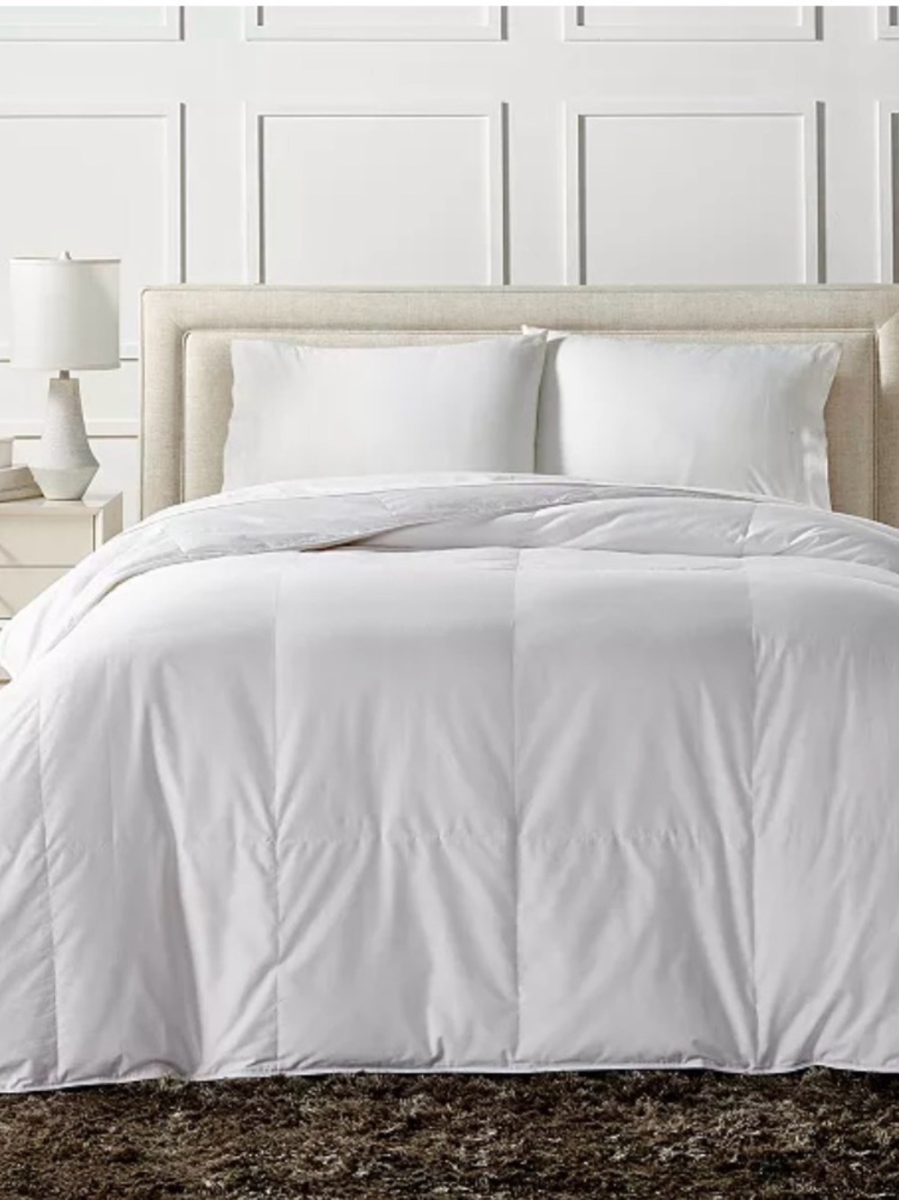 Charter Club Premium White Down Comforter Light Weight FULL / QUEEN White